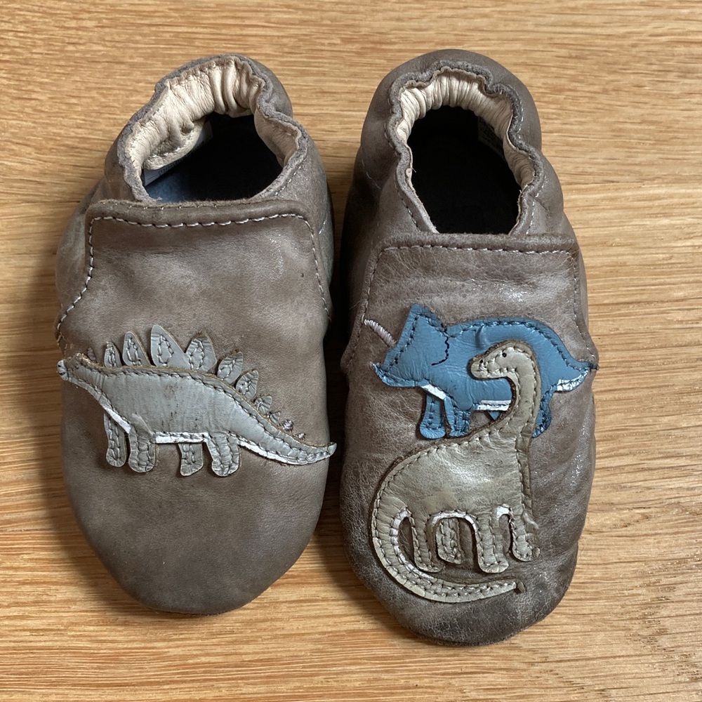 Robeez Soft Soles Shoes Gray 6-12mo